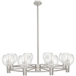 Crown Point 434 Chandelier - Satin Nickel / Seedy