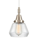 Fulton 447 Pendant - Brushed Satin Nickel / Clear