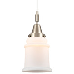 Canton 447 Pendant - Brushed Satin Nickel / Matte White