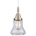 Bellmont 447 Cord Pendant - Brushed Satin Nickel / Clear