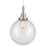 Beacon 447 Cord Pendant - Brushed Satin Nickel / Clear Beacon 447 Cord Pendant - Brushed Satin Nickel / Clear