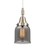 Bell 447 Small Cord Pendant - Brushed Satin Nickel / Light Smoke