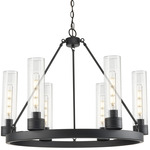 Boreas Chandelier - Matte Black / Seedy