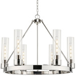 Boreas Chandelier - Polished Nickel / Clear