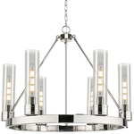 Boreas Chandelier - Polished Nickel / Light Smoke