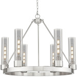 Boreas Chandelier - Satin Nickel / Light Smoke