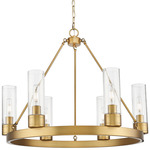 Boreas Chandelier - Brushed Brass / Seedy