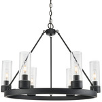 Boreas Chandelier - Matte Black / Seedy