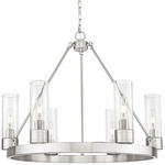 Boreas Chandelier - Satin Nickel / Seedy