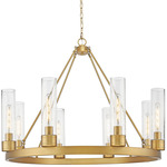 Boreas Chandelier - Brushed Brass / Seedy