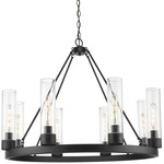 Boreas Chandelier - Matte Black / Seedy