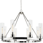 Boreas Chandelier - Polished Nickel / Clear