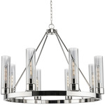 Boreas Chandelier - Polished Nickel / Light Smoke