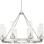 Boreas Chandelier - Satin Nickel / Seedy