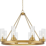 Boreas Chandelier - Brushed Brass / Seedy