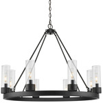 Boreas Chandelier - Matte Black / Seedy