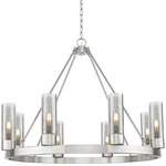 Boreas Chandelier - Satin Nickel / Light Smoke