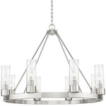 Boreas Chandelier - Satin Nickel / Seedy
