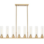 Boreas Linear Pendant - Brushed Brass / Clear