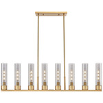 Boreas Linear Pendant - Brushed Brass / Light Smoke