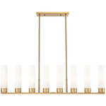 Boreas Linear Pendant - Brushed Brass / White