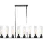 Boreas Linear Pendant - Matte Black / Seedy