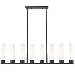 Boreas Linear Pendant - Matte Black / Striped White
