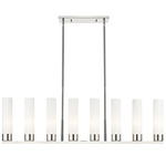 Boreas Linear Pendant - Polished Nickel / Striped White