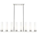 Boreas Linear Pendant - Polished Nickel / White
