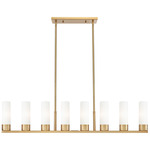 Boreas Linear Pendant - Brushed Brass / White