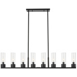 Boreas Linear Pendant - Matte Black / Clear