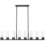 Boreas Linear Pendant - Matte Black / Striped White