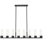 Boreas Linear Pendant - Matte Black / White