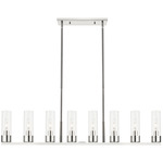 Boreas Linear Pendant - Polished Nickel / Clear