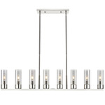 Boreas Linear Pendant - Polished Nickel / Light Smoke