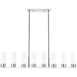 Boreas Linear Pendant - Polished Nickel / White