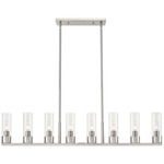 Boreas Linear Pendant - Satin Nickel / Clear