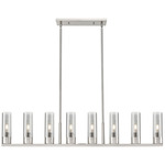 Boreas Linear Pendant - Satin Nickel / Light Smoke