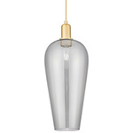 Chelsea 716 Pendant - Satin Gold / Light Smoke