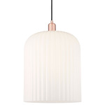 Bridal Veil 716 Pendant - Antique Copper / Gloss White