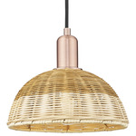 Natural Ballston Dome 716 Pendant - Antique Copper / Natural Duo Fiber