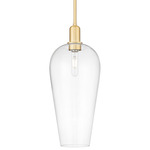 Chelsea Stem Pendant - Satin Gold / Clear