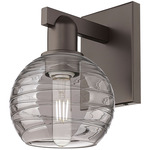 Athens Arcadia Deco Swirl Wall Sconce - Oil Rubbed Bronze / Light Smoke