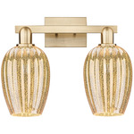 Preston Flute Bathroom Vanity Light - Champagne Bronze / Mercury