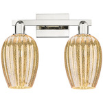 Preston Flute Bathroom Vanity Light - Polished Nickel / Mercury