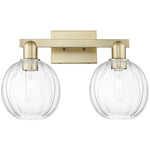 Preston Globe Bathroom Vanity Light - Antique Brass / Clear