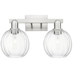Preston Globe Bathroom Vanity Light - Brushed Satin Nickel / Clear