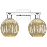 Preston Globe Bathroom Vanity Light - Polished Chrome / Mercury