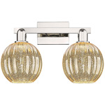 Preston Globe Bathroom Vanity Light - Polished Nickel / Mercury