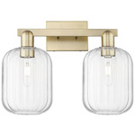 Preston Jar Bathroom Vanity Light - Antique Brass / Clear